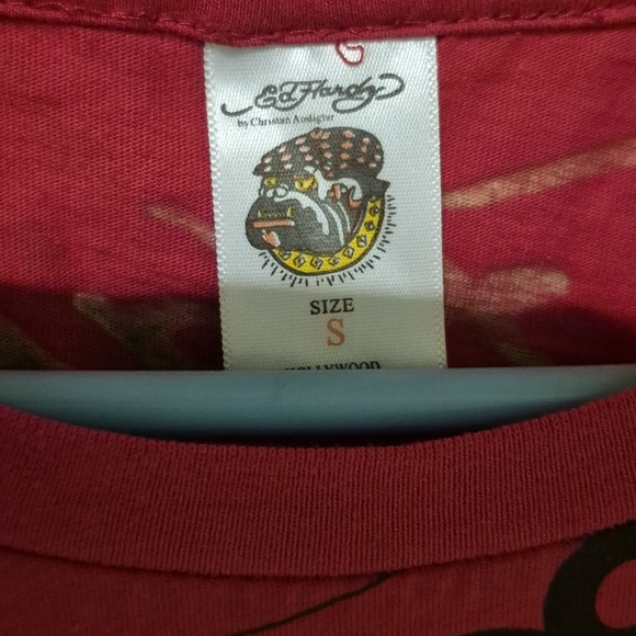 Ed Hardy Red Graphic Short Sleeve Tee - Picture 2 of 4